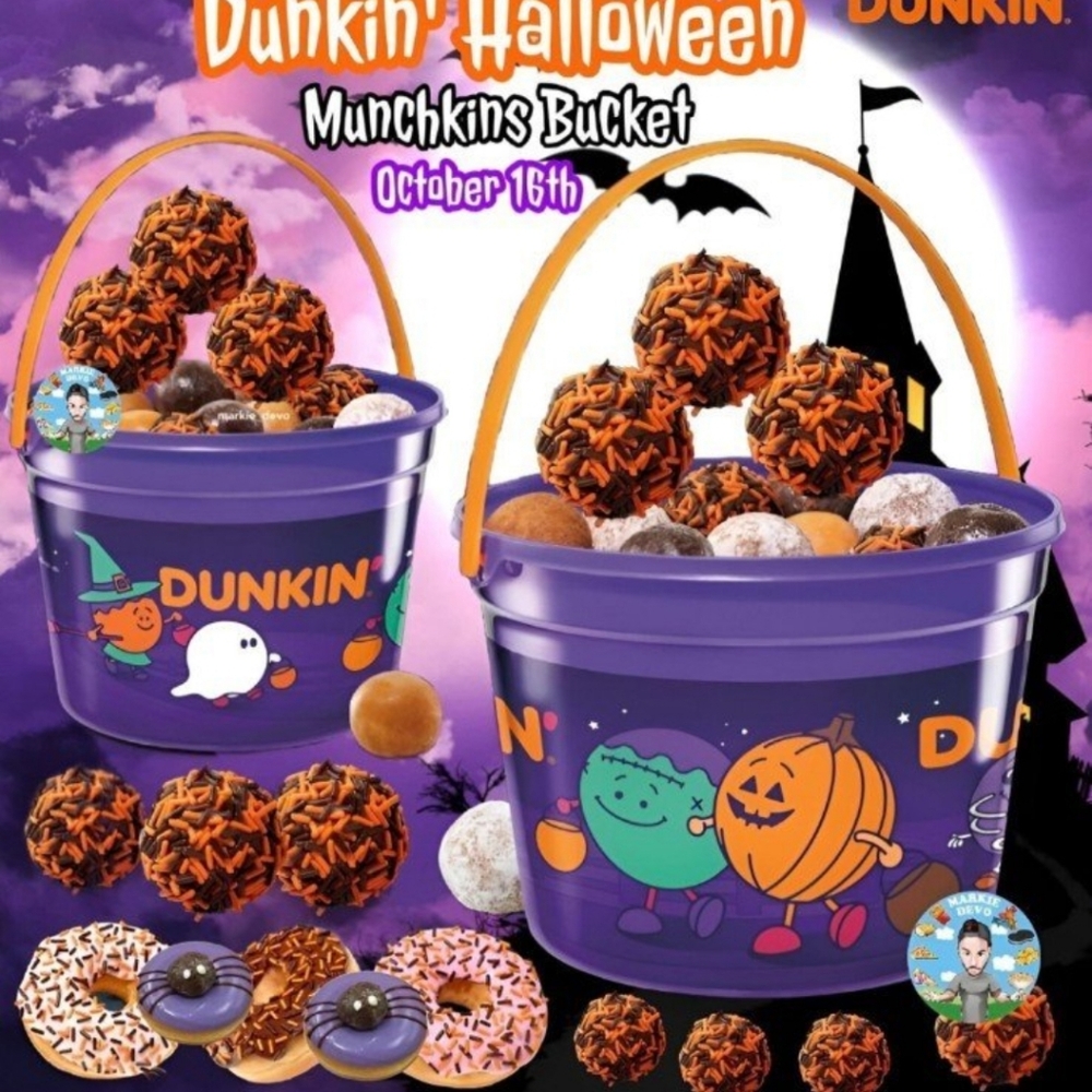 Dunkin Donuts Halloween Munchkins Bucket 2024